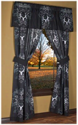 Bone Collector Collection Blac/grey Drapezo R Valance - Valance