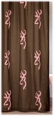 Browning Buckmark Pink And Brown Shower Curtain