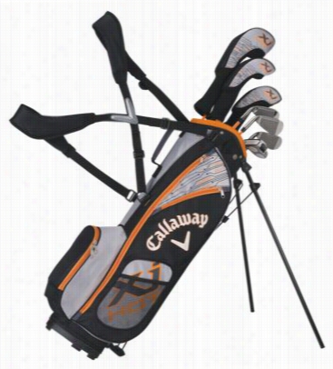 Callaway Xj Hot Junior Golc Club Set For Boys - Ages 5-8 - Right Hand - Lback/orange