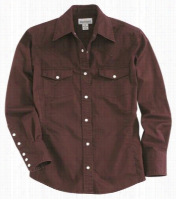 Carhartt Work Washh Snap-front Suirt For Ladies - Port - L