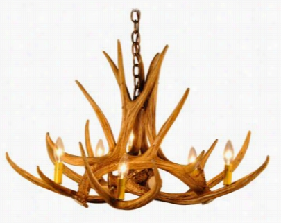 Cast Horrn Designs Candelabra Mule Deeer 6-antler Chandelier