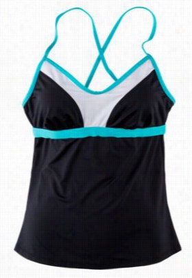 Coole Of California Colorrblock Tankini Swimsuit Top For Ladies - Mmulti - L