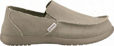 Crocs Santa Cruz Canvas Slip-on Shoes For Men - Khaki - 8