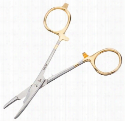 Dr. Slick Gold Handle Scissor Clamp - 5-1/2'