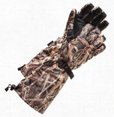 Drake Waterfowl Systems Double Duty Decoy Gloves For Mrn - Mossy Oak Shadow Grass Blades -m 