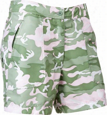 Guy Harvey Fishing Shorts For Ladies - Pink Camo - 6