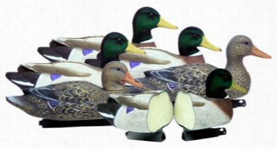 Higdon Decoys Flocked- Head Batleship Foam-filled Mallard Duck Decoys