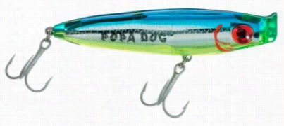 L&s M Irrolure Topwater Hardbaits - Popa Dog - Blue /chartreus/esilver