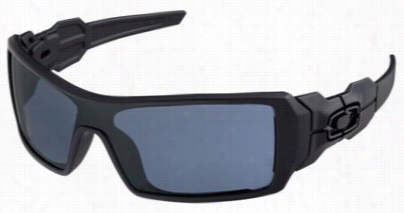 Oakley Oil Rig Sunglassses - Matte Black/black Iridium Mirror