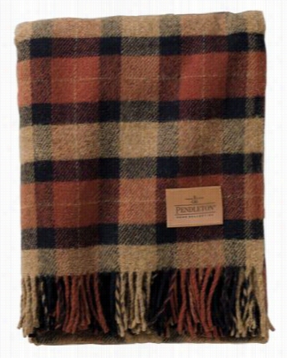 Penddleton Wool  Motor Robe In The Opinion Of Leather Carrier - Smith Rock Plaid