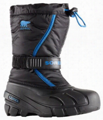 Sorrel Lurry Insulated Waterproo F Pac Boots For Kids -- Black/brihgt Blue - 5 M