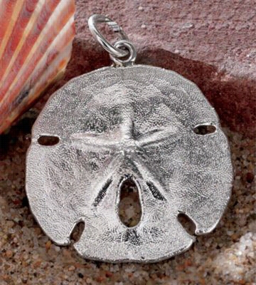 Sterling Silver Large Sand Dollar Pendant