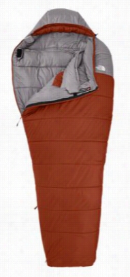 The North Facsa Leutian -20 Mummy Sleeping Bag - Red Clay/zinc Grey