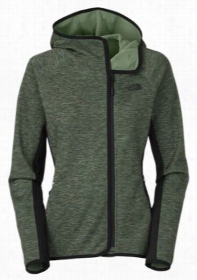 The  Orth Face Arcata Hoodie For Ladies - Laurel Wreath Grren Heather/tnf Black - L