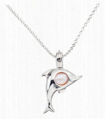 Wish Pearl Sterlingsilver Necklace Gift Set - Jumping Dolphin Pendant