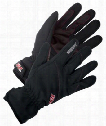 100mph Windstopper Gloves For Men - Black - M