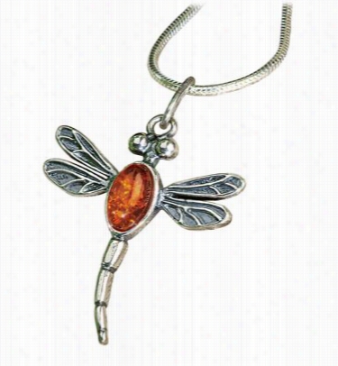 Amber Ragonfly Jewelry Collection - Necklace