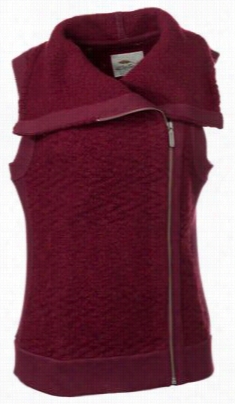 Bob Timberl Ake Zip-fornt Sweater Vest For Ladies - Windsor Wine - Xs