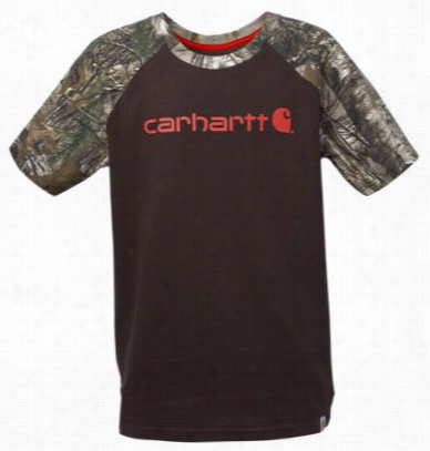 Carhartt Camo Raglan Shirt For Toddler S - Mustanng Brown/realtree Xtra -2t