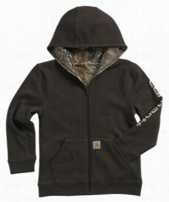 Carhargt Reversible Fleece Zip Hooded Jacket For Byos - Mustan9 Brown/realtree Xtra - 6