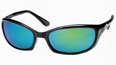 Costa Harpoon  580 Polarized Sunglasses - Shiny Black/green Mirror