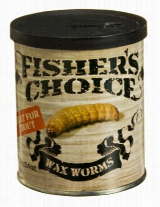 Fisher's Choice Wax Worms - Canned Bait - 150 Pieces-  1.2 Oz.