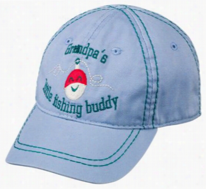 Grandpa's Littl Fishing Buddy Cap For Babies  -blue