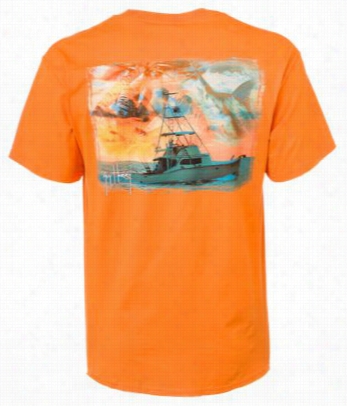 Guy Harvey Cruisin T-shirt For  Men - Orange - S