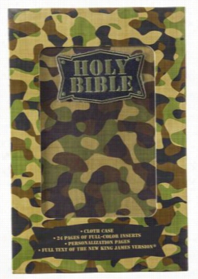 Holy Bible Nkjv For  Kids With Gren Camo Cover