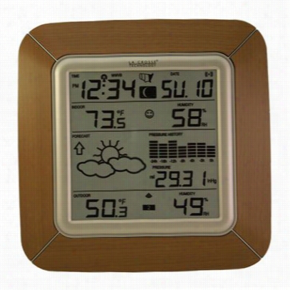 La Crosse Technology Weather  Center With Wood Trim - Model Ws-9057u-it-lc