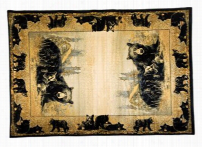 Lodge-themed Ares Rug - Time To Play - Scatter Rug - 1'10' X 3'