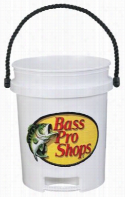 Logo 5-gallon Plastic Bucket  With Rope Haft - White