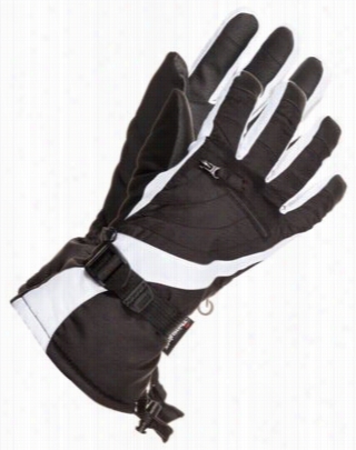Natural Reflections Ski Gloves For Ladies - Black/white - L