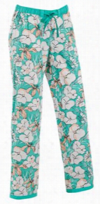 Natural Reflections Woven Floral Lounge Pants For Ladirs - L
