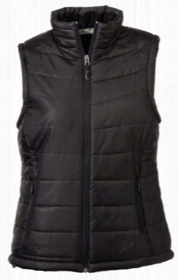 Natural Reflections Zip-up Quilted Endow For Ladies - Black/black- Xl