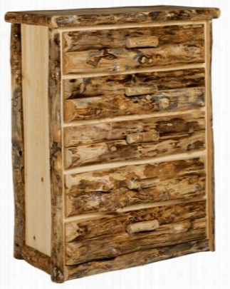 Natural Wood Ebdroom Furniture Collection 5-dra Wer Chest