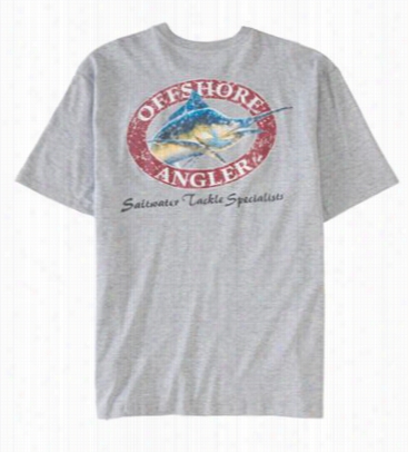 Offshore Angler Distressed Logo True Fi T T-shirrt For Men - Short Sleeve - Heather Gray - 3xl