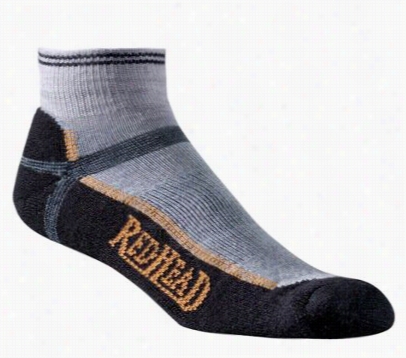 Redhead  Merino Hiking Socks For Men - Quarter - Gray/black - L