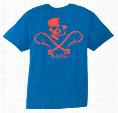 Salt Life Skull And Hook S Short Sleeve T-shirt For Girls - Turquoise - L