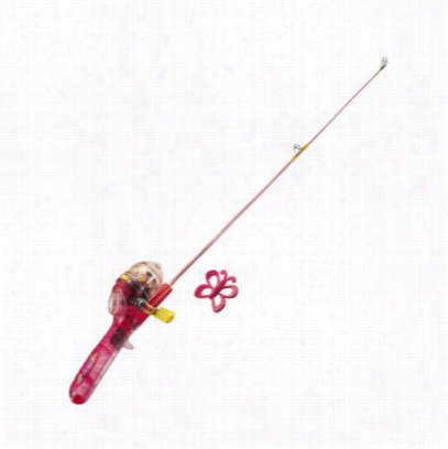 Shakespeare Barbie Ligted Fishing Rod And Reel Kit For Kids