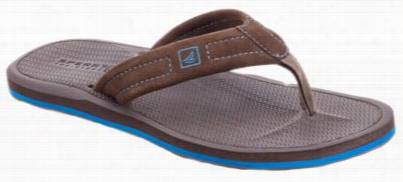 Sperry Top-sider Sharktooth Thong Sandals For Men - Brown - 8m