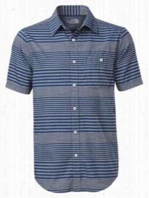 The Noth Face  Implement Stripe Shirt For Men - Blue Coral -l 