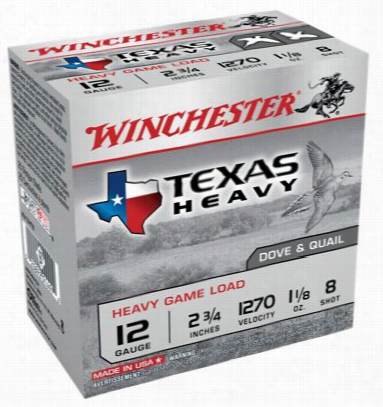 Wi Nchsster Texas Heavy Dove Loads Shoyshells  - 20 Gauge - 1 Oz. - 8 Shot - 250 Rounds