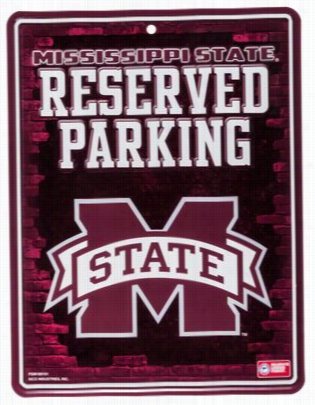 Collegiate Metal Parking Signs - Mississippi S Tate University