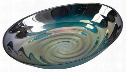 Imax Moody Swirl Glass Bowl