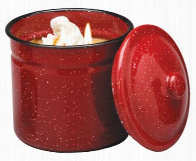 Swan Creek Candle Visitor Gourmet Enamelware Canister Candles - Awrm Cinnamon Bunn