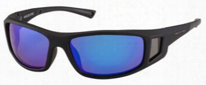 Angler Eyes Pro Halibut Polarized Sunglasses - Black/smoke Blue Mirror