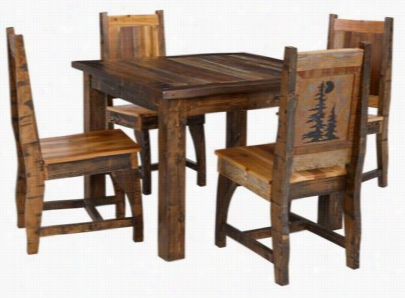 Bwrnwoodd Diningr Oom Collection 5-piece Diningt Able And Chairs Attitude  - Pine Tree