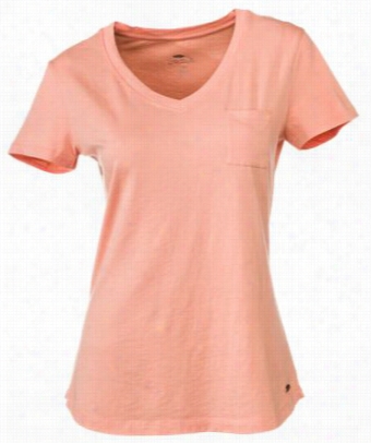 Bob Timberlake Pima Cotton V-neck T-shirt For Ladies - Cayon Sunset - Xs