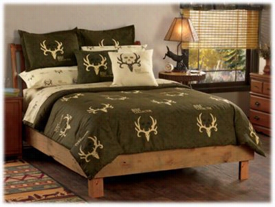 Bone Collector Brown/tan Bedding Collection - Brown Square Pillow